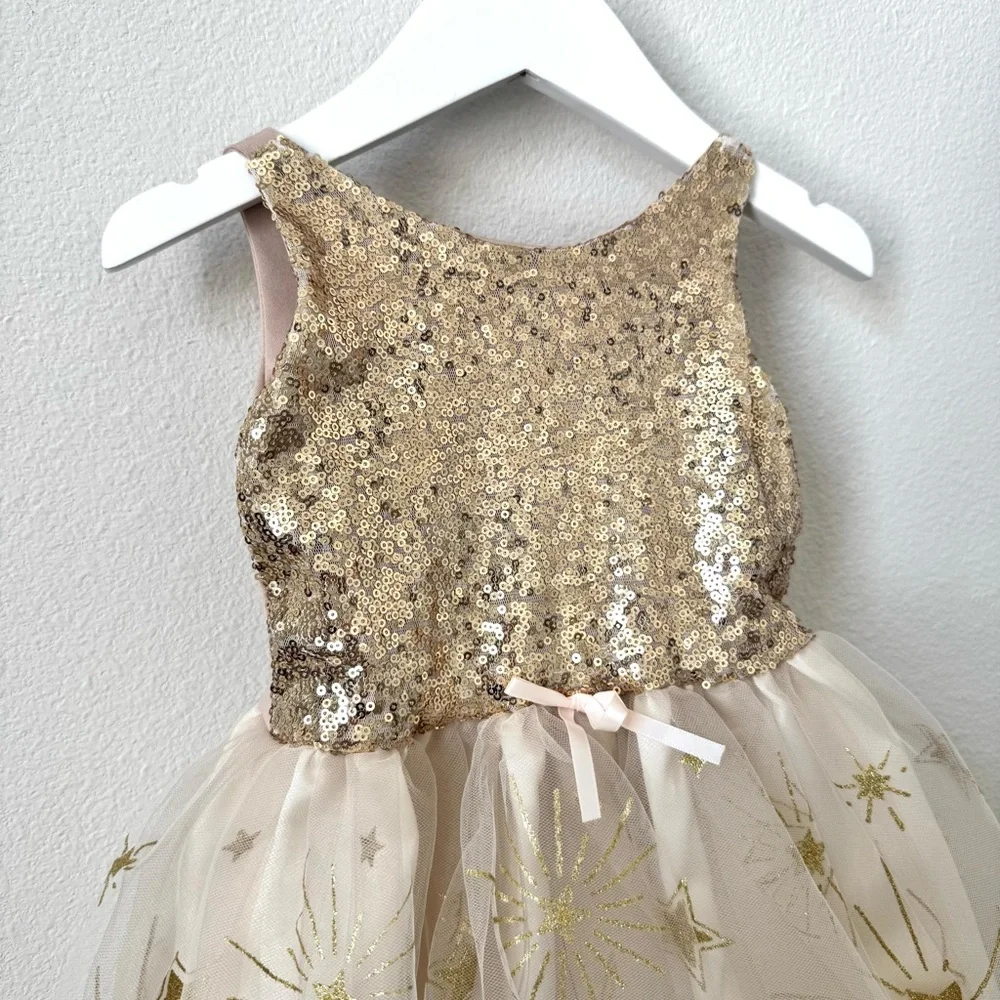Great Pretenders Glam Party Gold Dress Size 3 4 - Picture 3 of 9